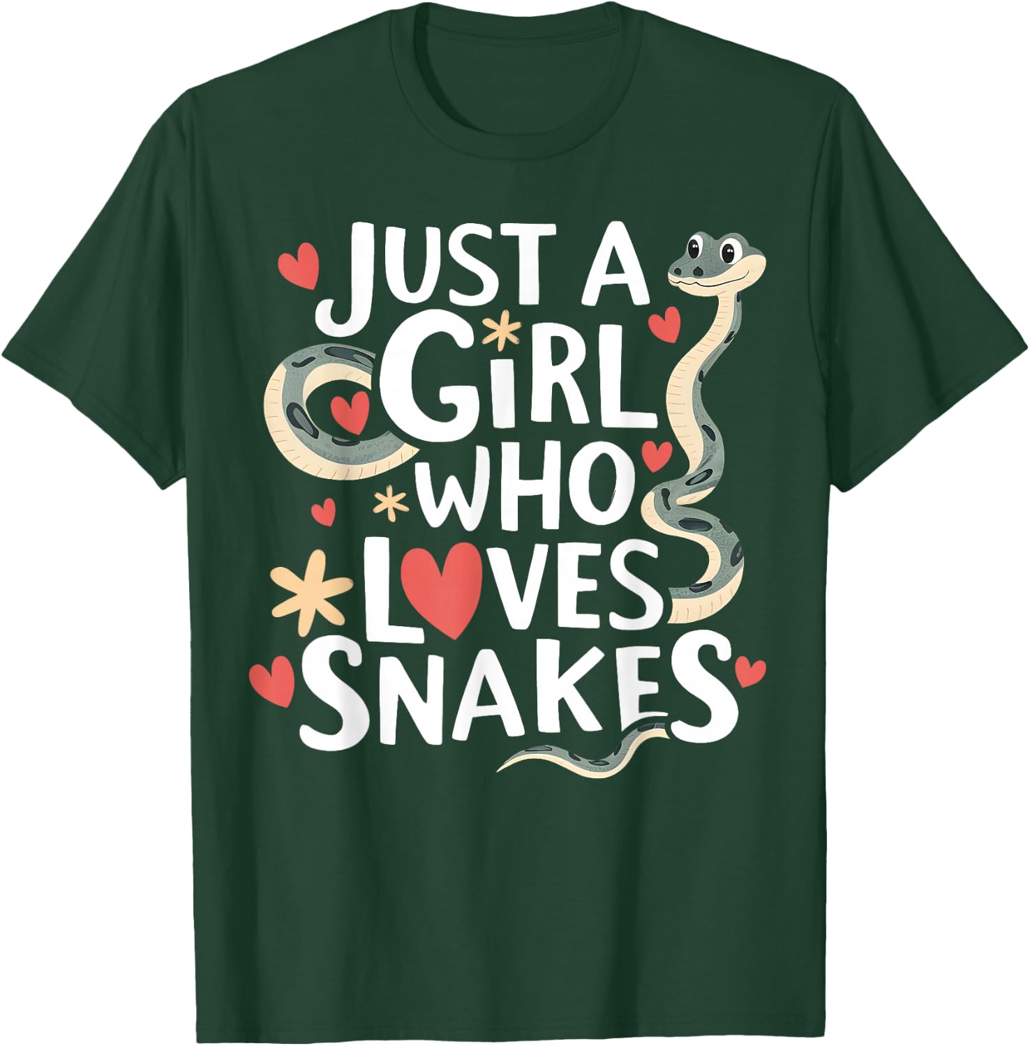 Girl Who Loves Snakes I Woman Snake Handler T-Shirt - T-Shirt | Forest