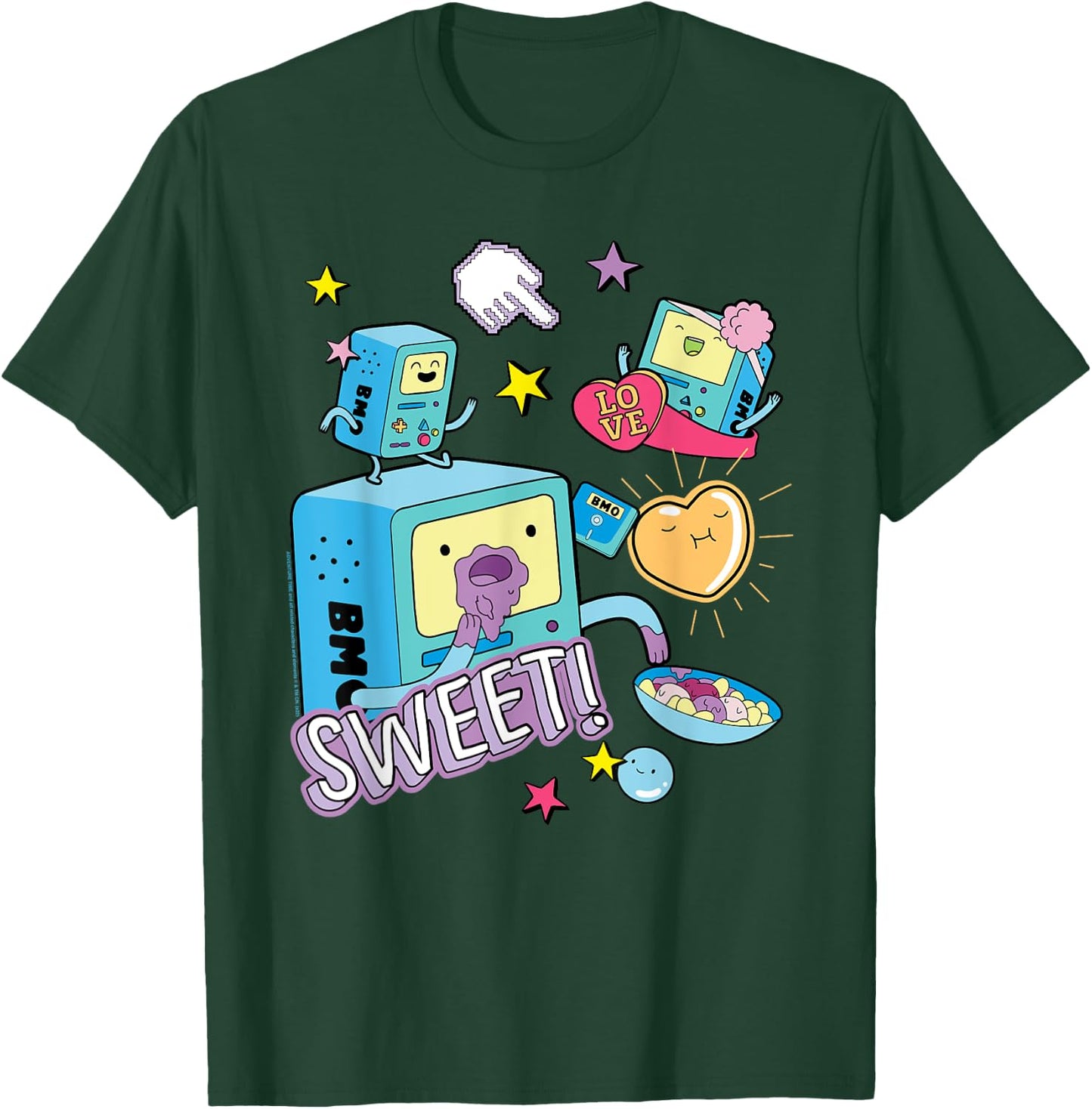Cartoon Network Adventure Time BMO Sweet , black T-Shirt - T-Shirt | Forest