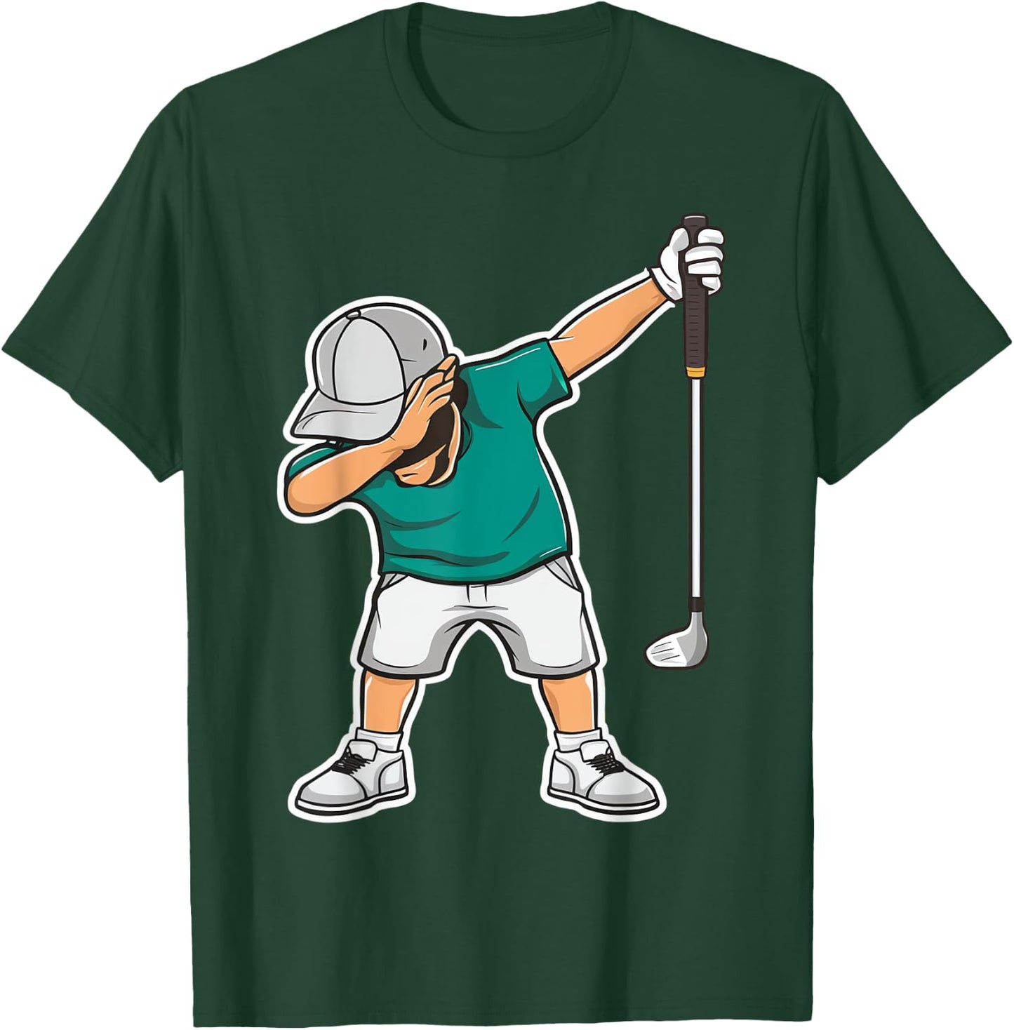 Dabbing Golf Player Golfer Golf Funny Kids Boys Dab Dance , Black, S T-Shirt - T-Shirt | Forest