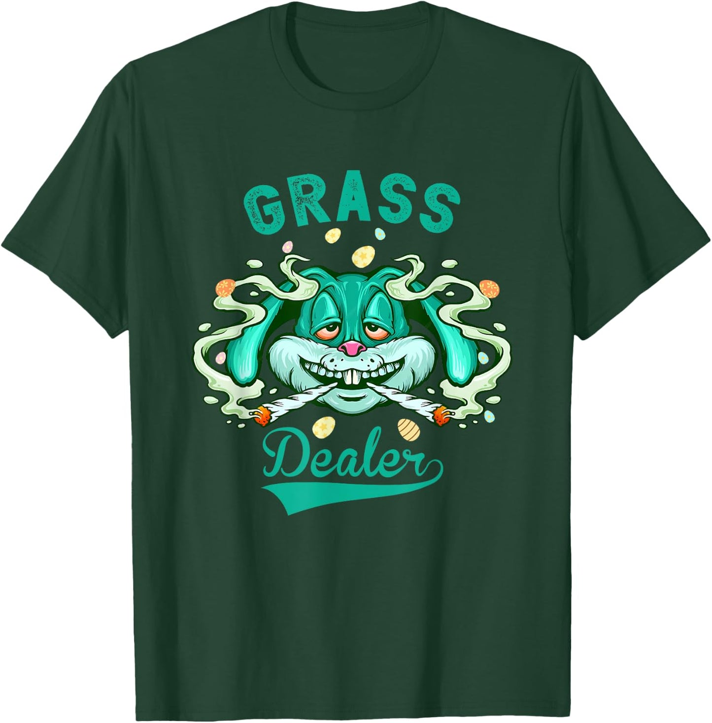 Stoned Easter Bunny Grass Dealer 4/20 Marijuana Easter 420 T-Shirt - T-Shirt | Forest