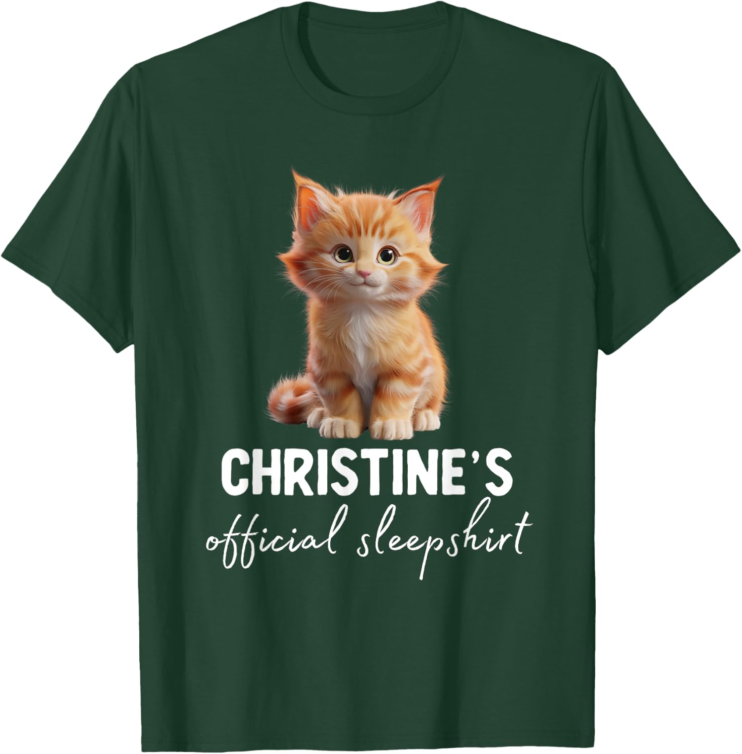 CHRISTINE'S Official Cat Sleepshirt Pyjama T-Shirt - T-Shirt | Forest