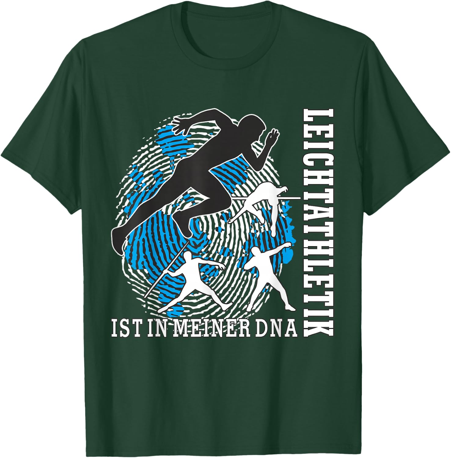 Leichtathletik ist in meiner DNA Leichtathlet Männer Jungen T-Shirt - T-Shirt | Forest