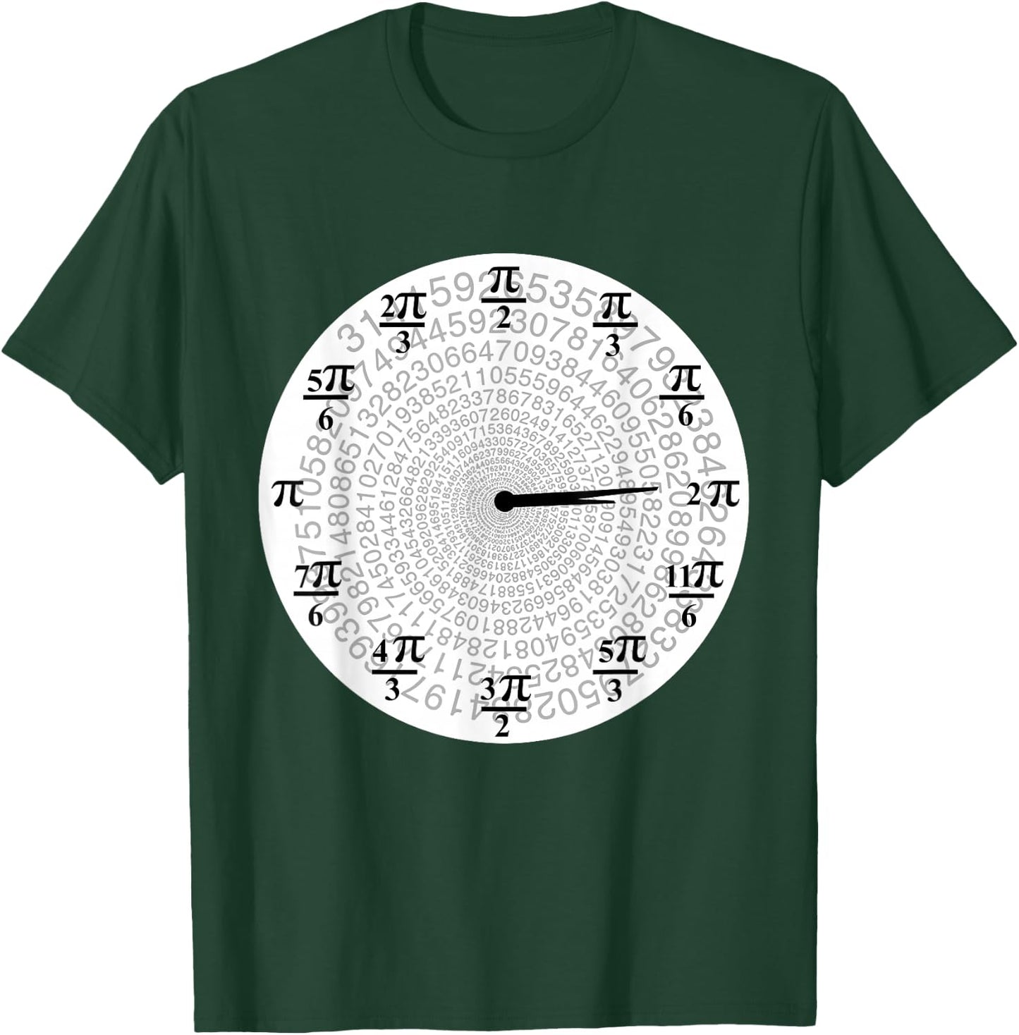 Horloge Pi 3:14 Pi Horloge analogique T-Shirt - T-Shirt | Forest