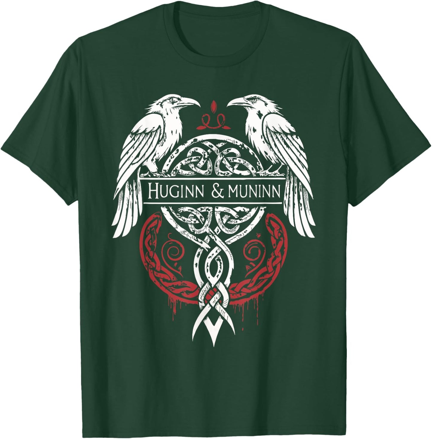 Norse Mythology Ravens Huginn & Muninn T-Shirt - T-Shirt | Forest