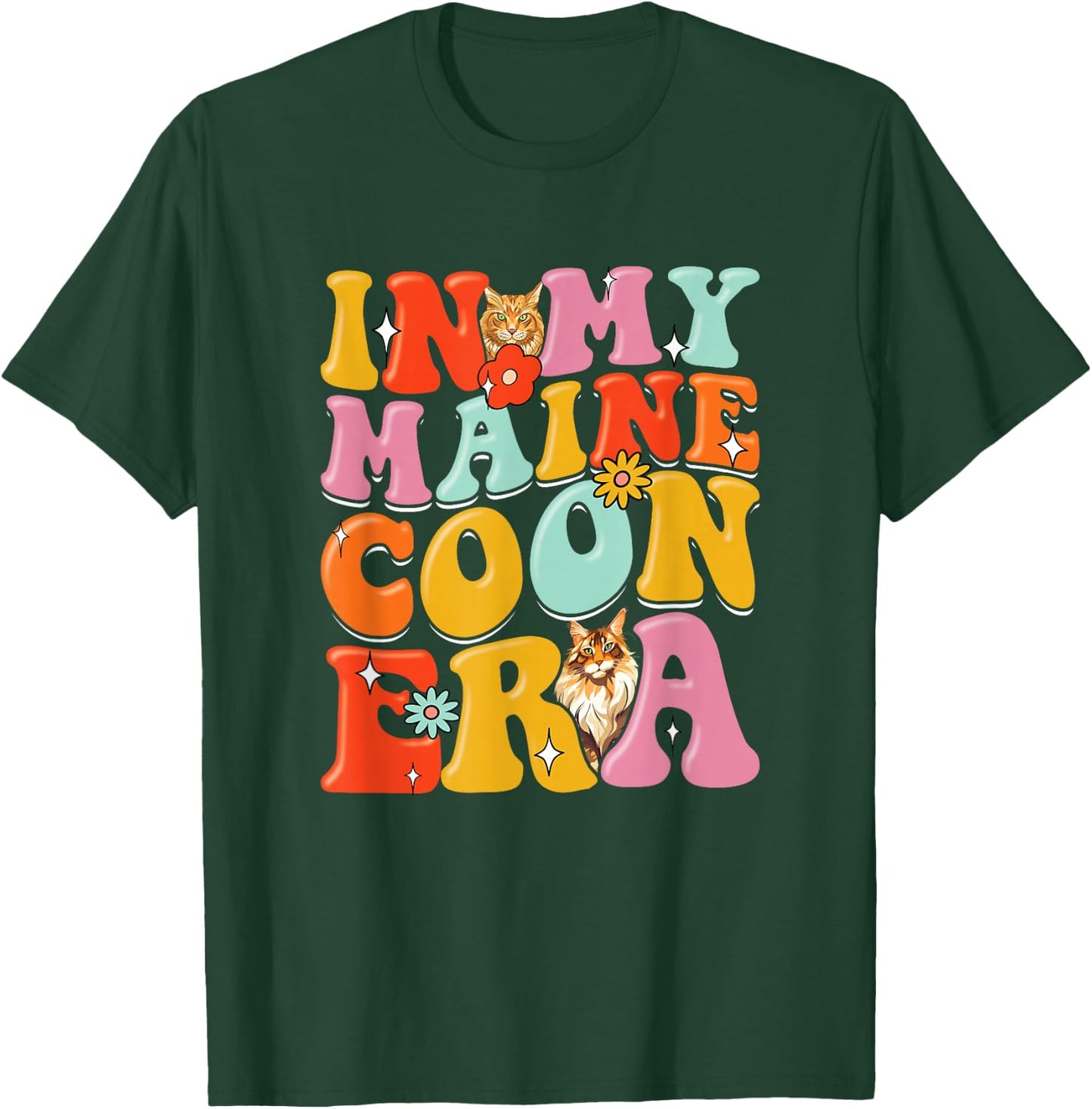 Funny Maine Coon Lover Kitten Owner Cute Maine Coon Cat T-Shirt - T-Shirt | Forest