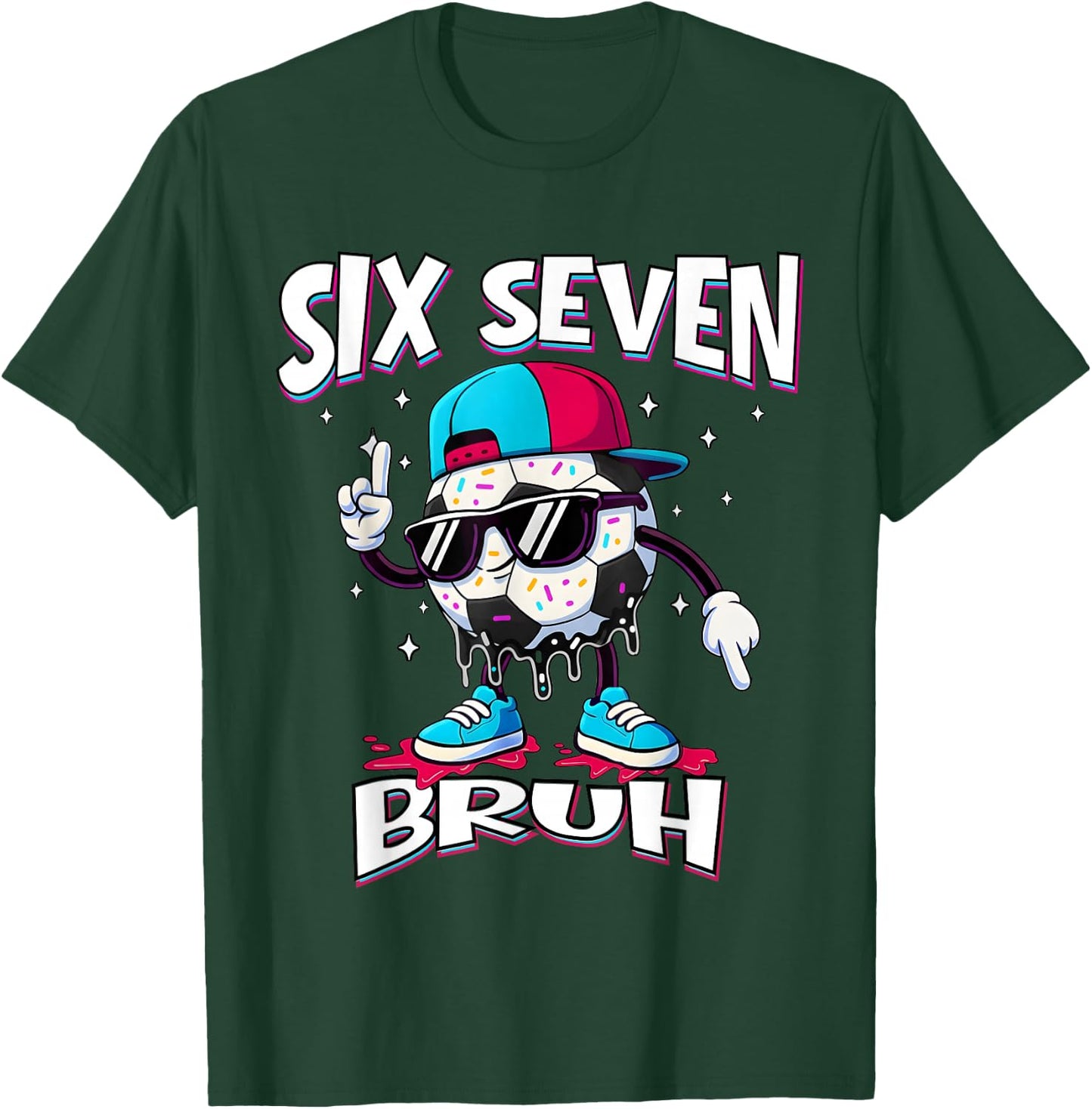 Fußball 67 Meme Six Seven Fußball 67 Jungen Mädchen T-Shirt - T-Shirt | Forest