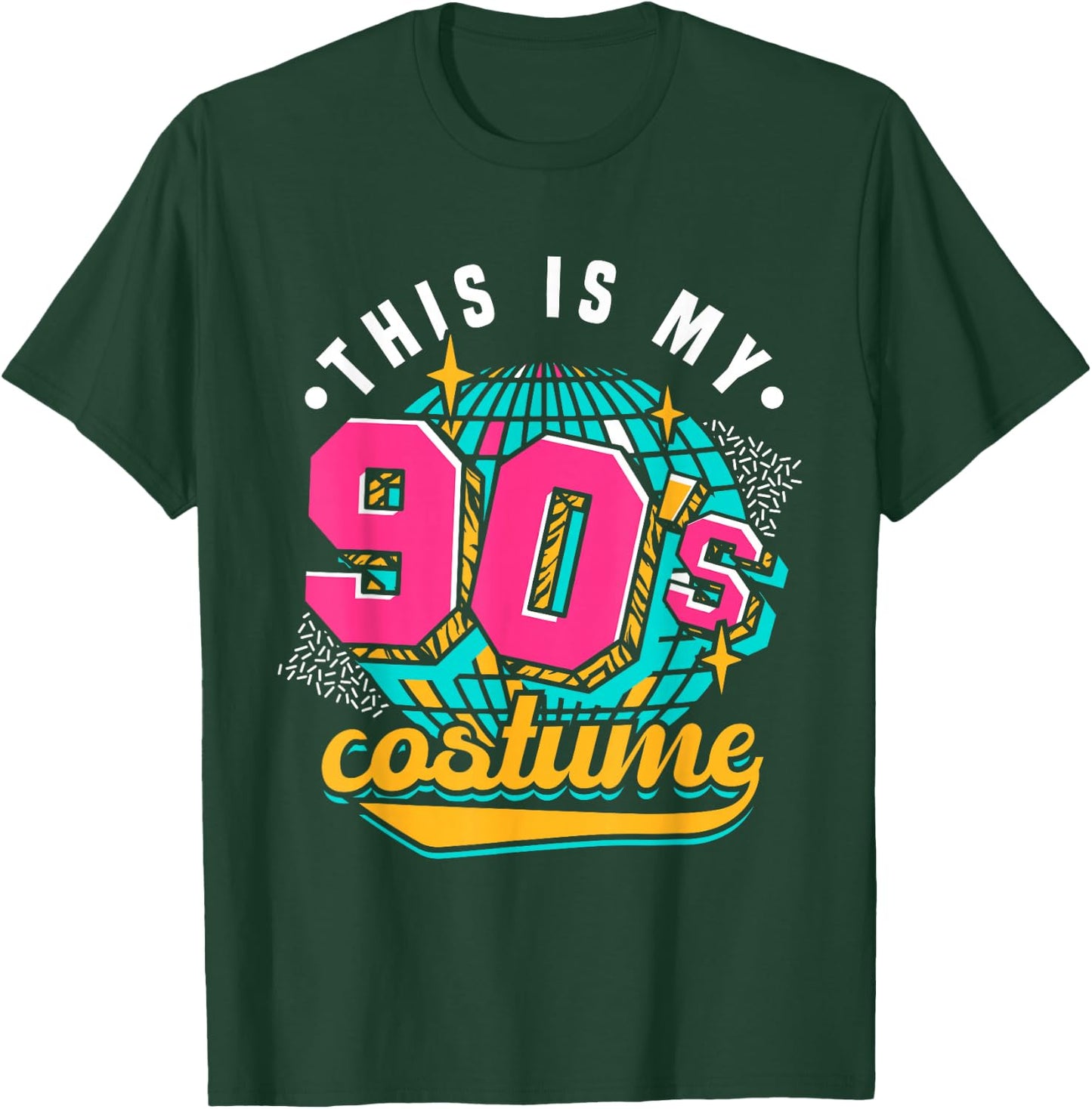 90s Fashion This Is My 90s Costume Retro Aesthetic T-Shirt - T-Shirt | Forest