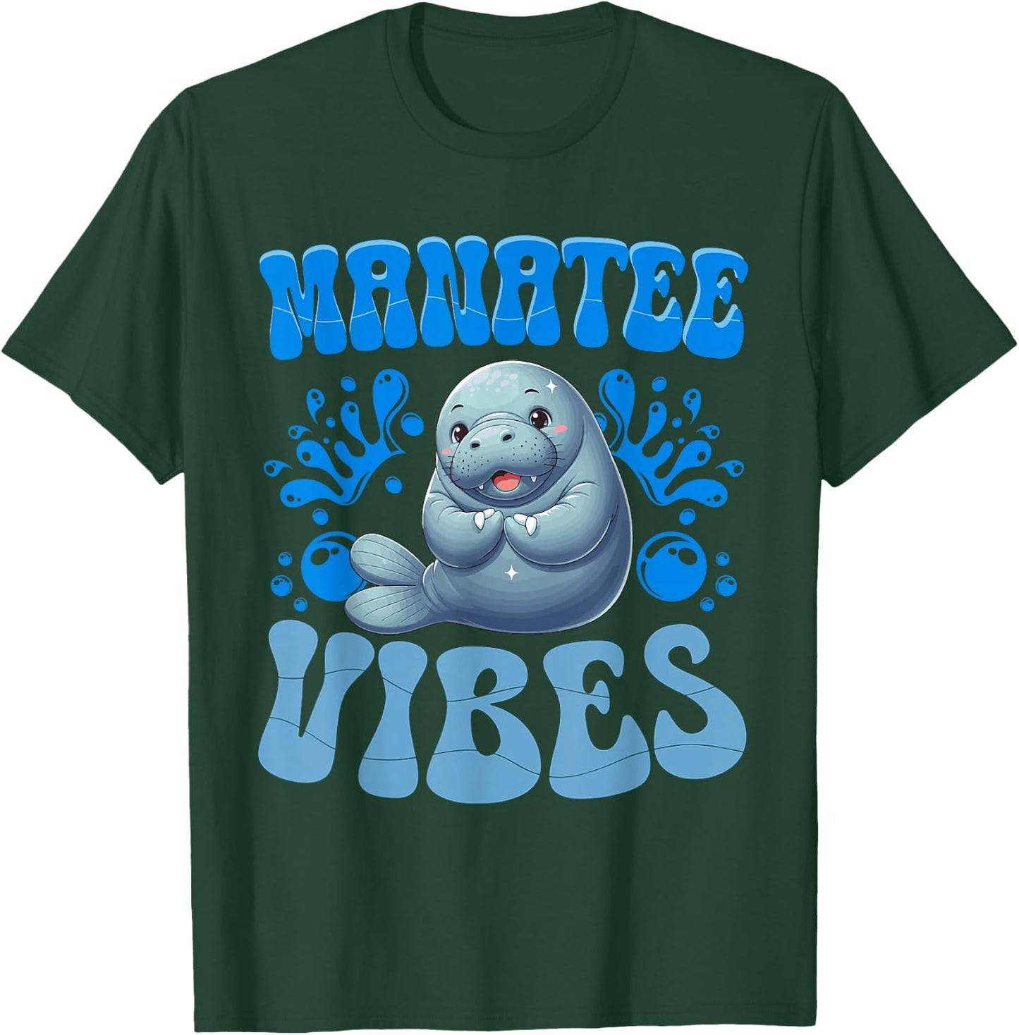 Cute Ocean Animal Manatees Lover Manatee Vibes T-Shirt - T-Shirt | Forest