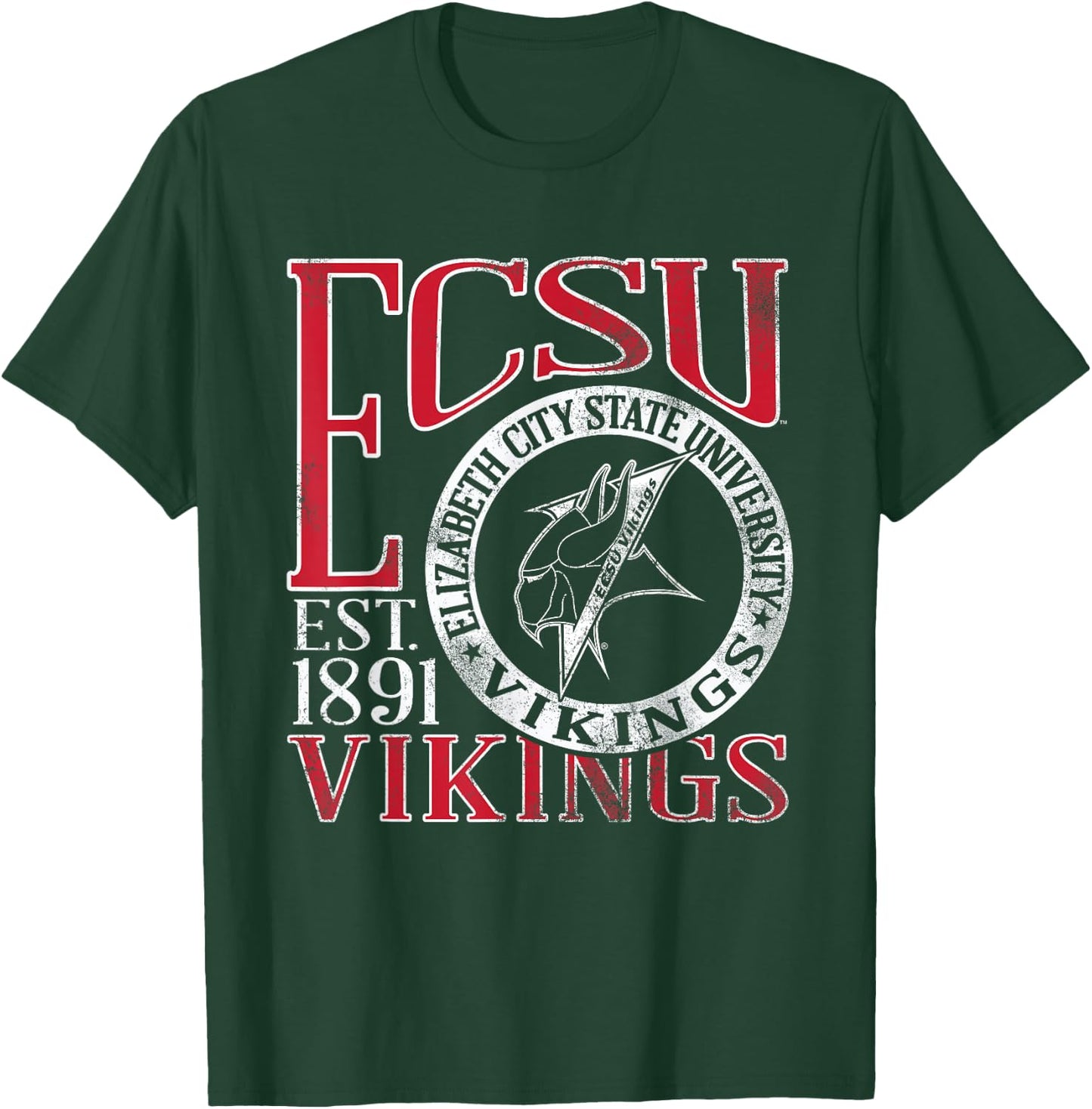 Elizabeth City State Vikings Vintage Dibs Blue T-Shirt - T-Shirt | Forest