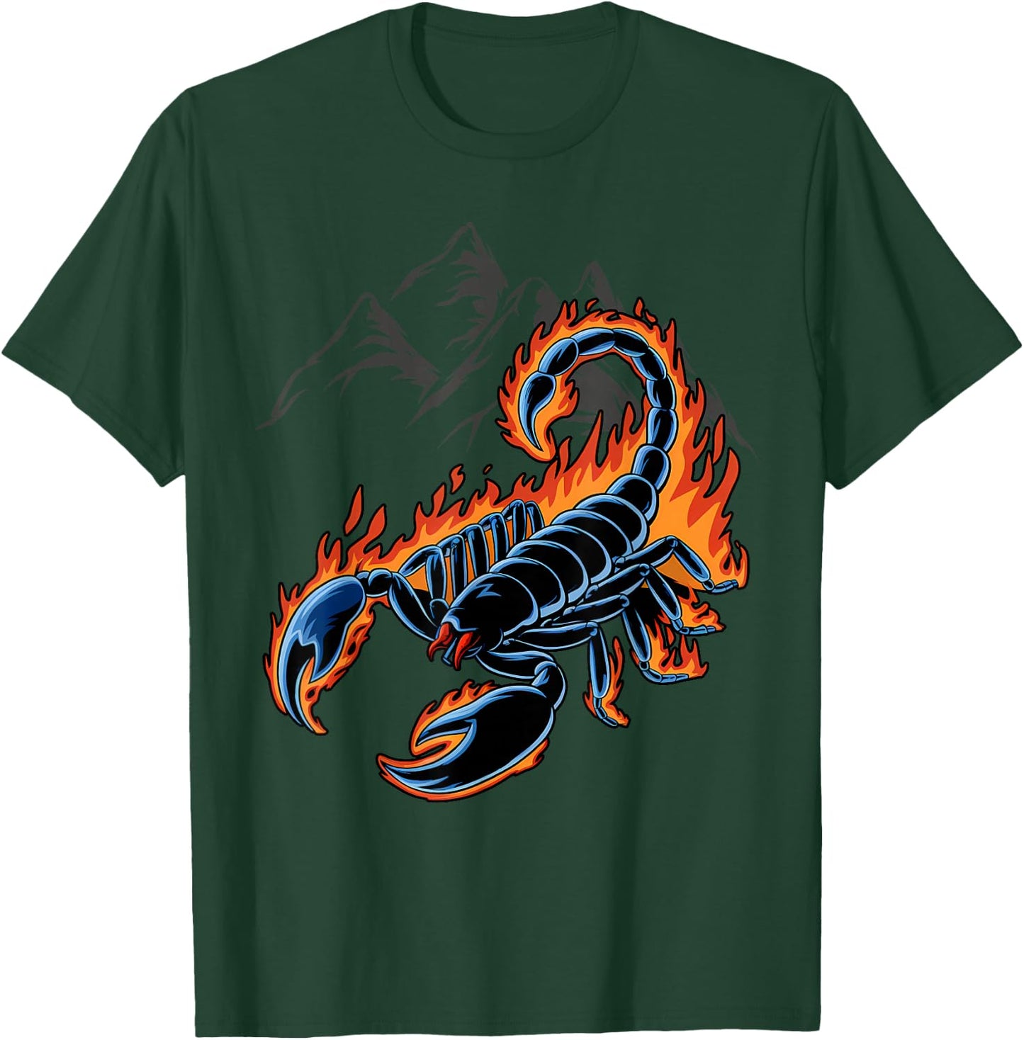 Scorpion Insect Arachnid Cool Fiery Scorpio Design Graphic T-Shirt - T-Shirt | Forest