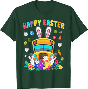 School Bus Driver Happy Easter T-Shirt - T-Shirt | Forest