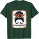 Leopard Nannie Life Messy Bun Bleaches Mother's Day Nannie T-Shirt - T-Shirt | Forest