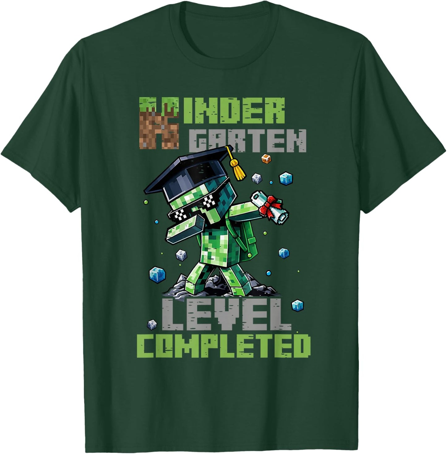 Level Completed Kindergarten Last Day of School Graduate T-Shirt - T-Shirt | Forest