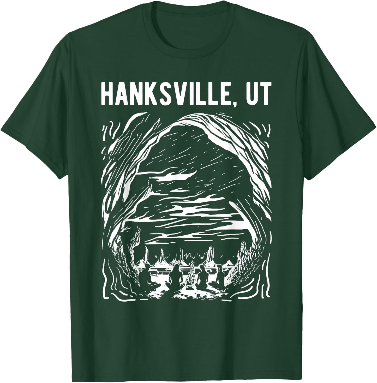 Hanksville Utah Campfire Scenic Design T-Shirt - T-Shirt | Forest