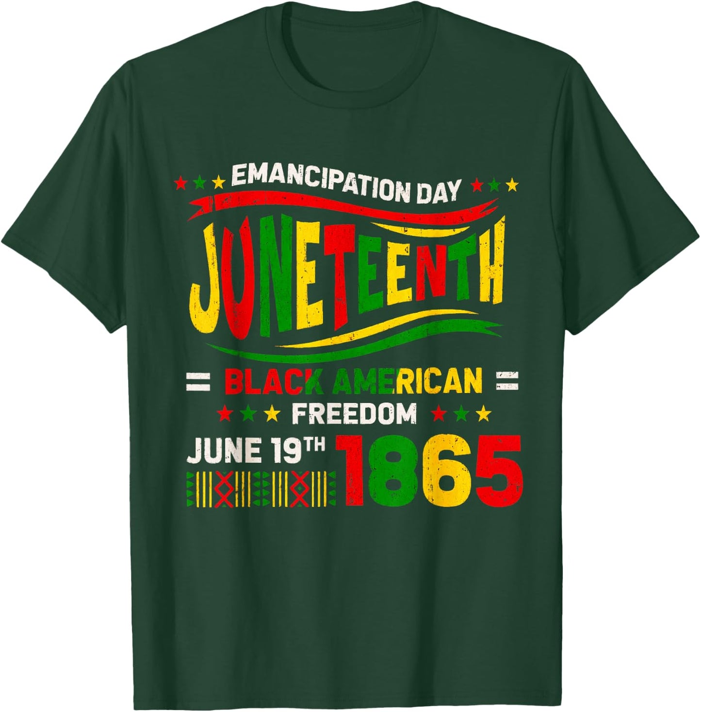 Juneteenth Celebrating Black Freedom 1865 Women Kids T-Shirt - T-Shirt | Forest