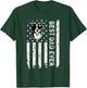 Best Border Collie Dog Dad Ever Fathers Day USA Flag T-Shirt - T-Shirt | Forest