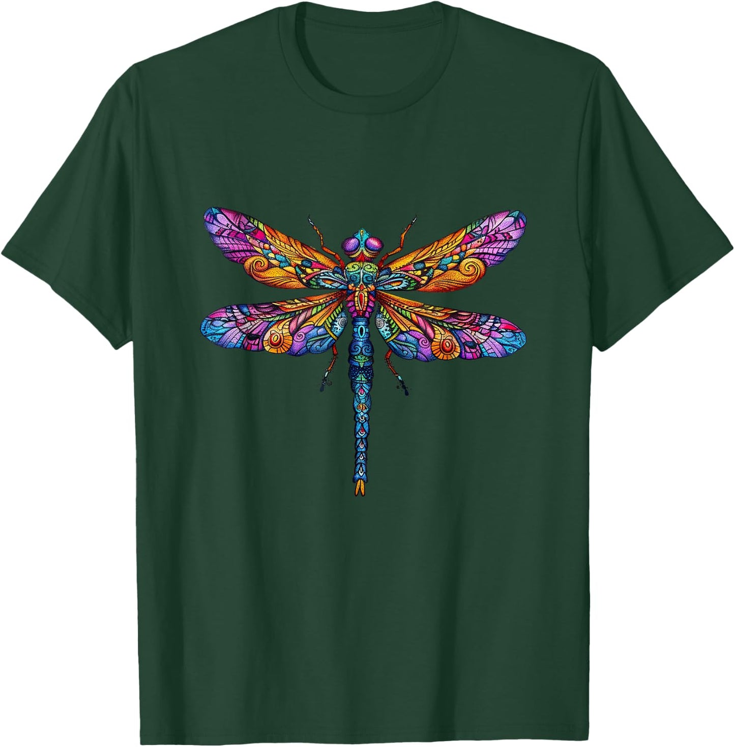 Colorful Dragonfly Splendor T-Shirt - T-Shirt | Forest