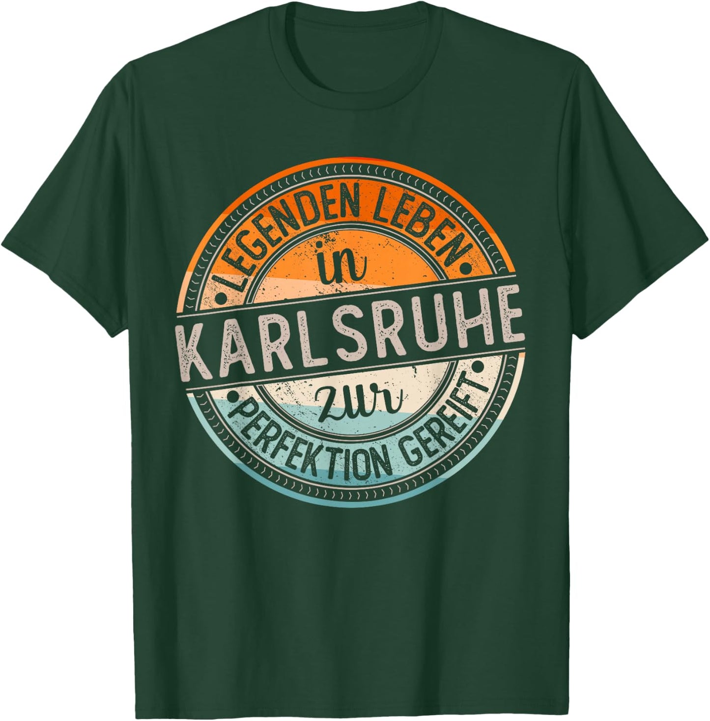 Karlsruhe Retro Farben | Legenden Leben in Karlsruhe T-Shirt - T-Shirt | Forest
