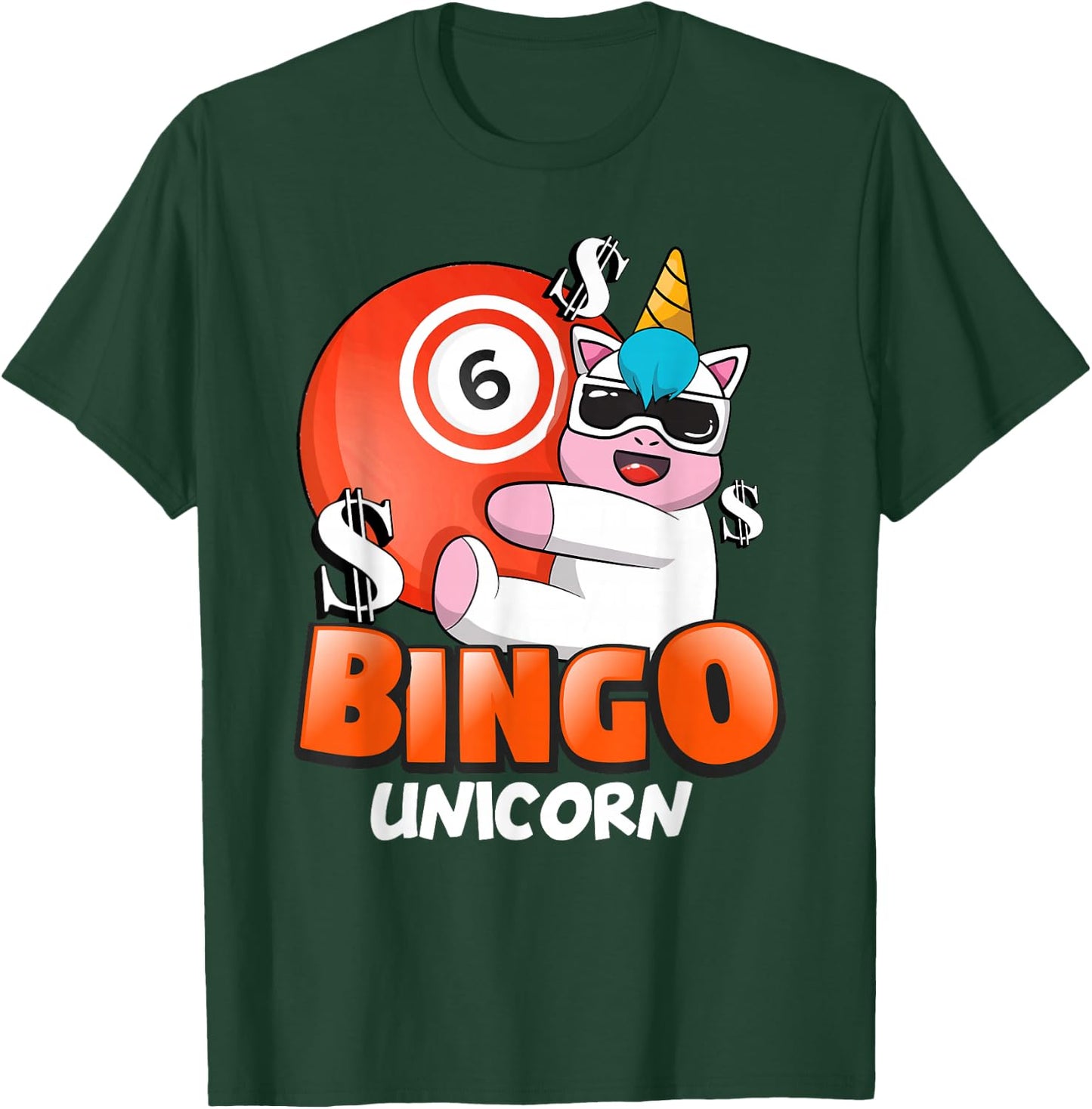 Bingo Unicorn Casino Gambling Lottery Bingo Women T-Shirt - T-Shirt | Forest