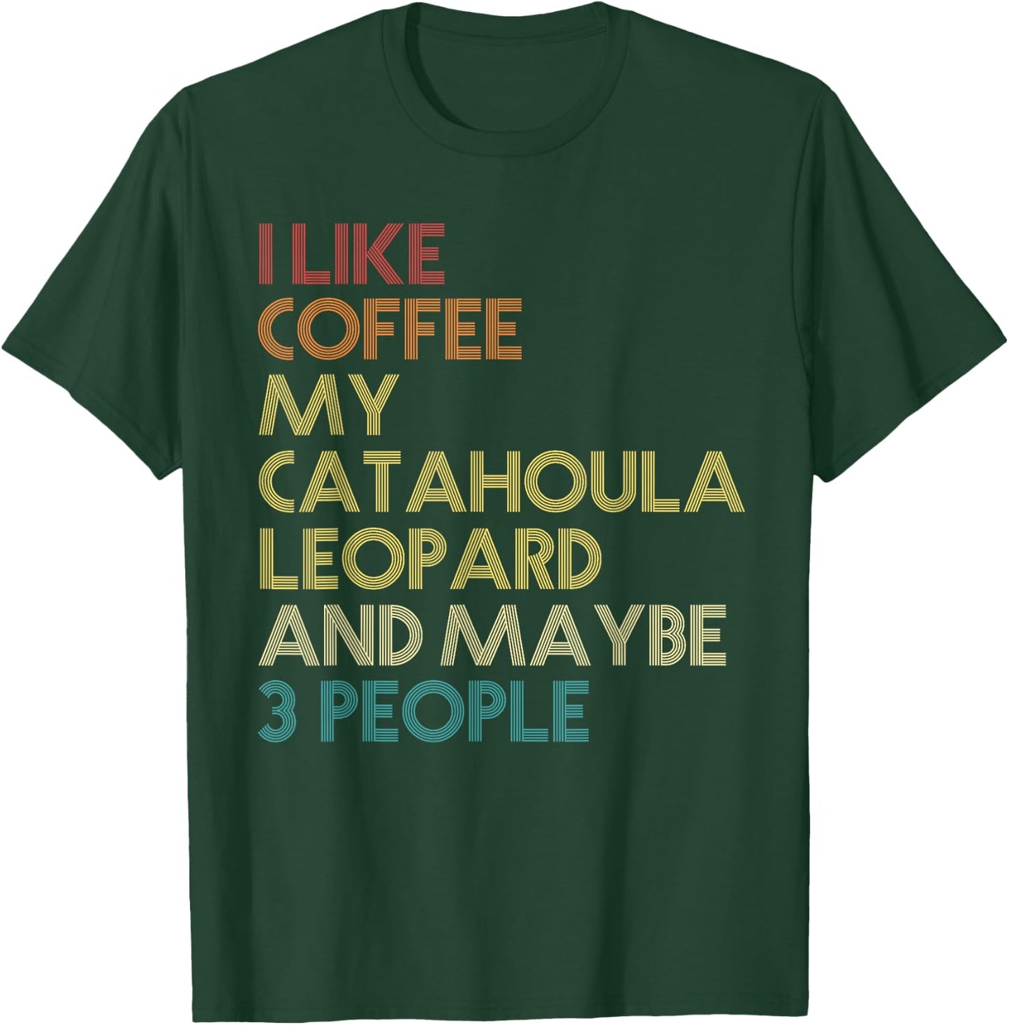 Catahoula Leopard Dog Owner Coffee Lovers Vintage Retro T-Shirt - T-Shirt | Forest