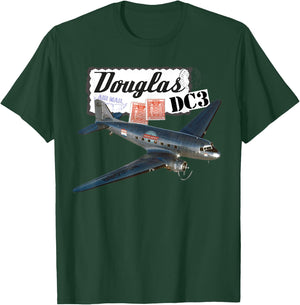 Douglas DC3 Flugzeug, Retro, Vintage, 1930er Jahre T-Shirt - T-Shirt | Forest