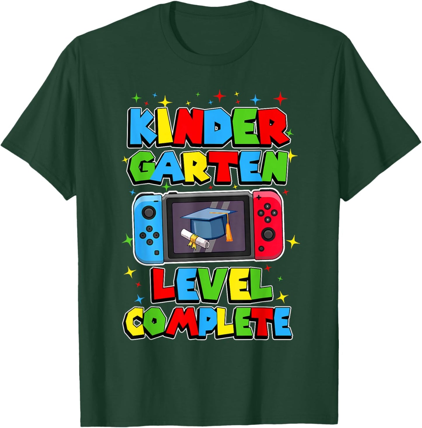 Kindergarten Level Complete Last Day Of School Graduate Boys T-Shirt - T-Shirt | Forest