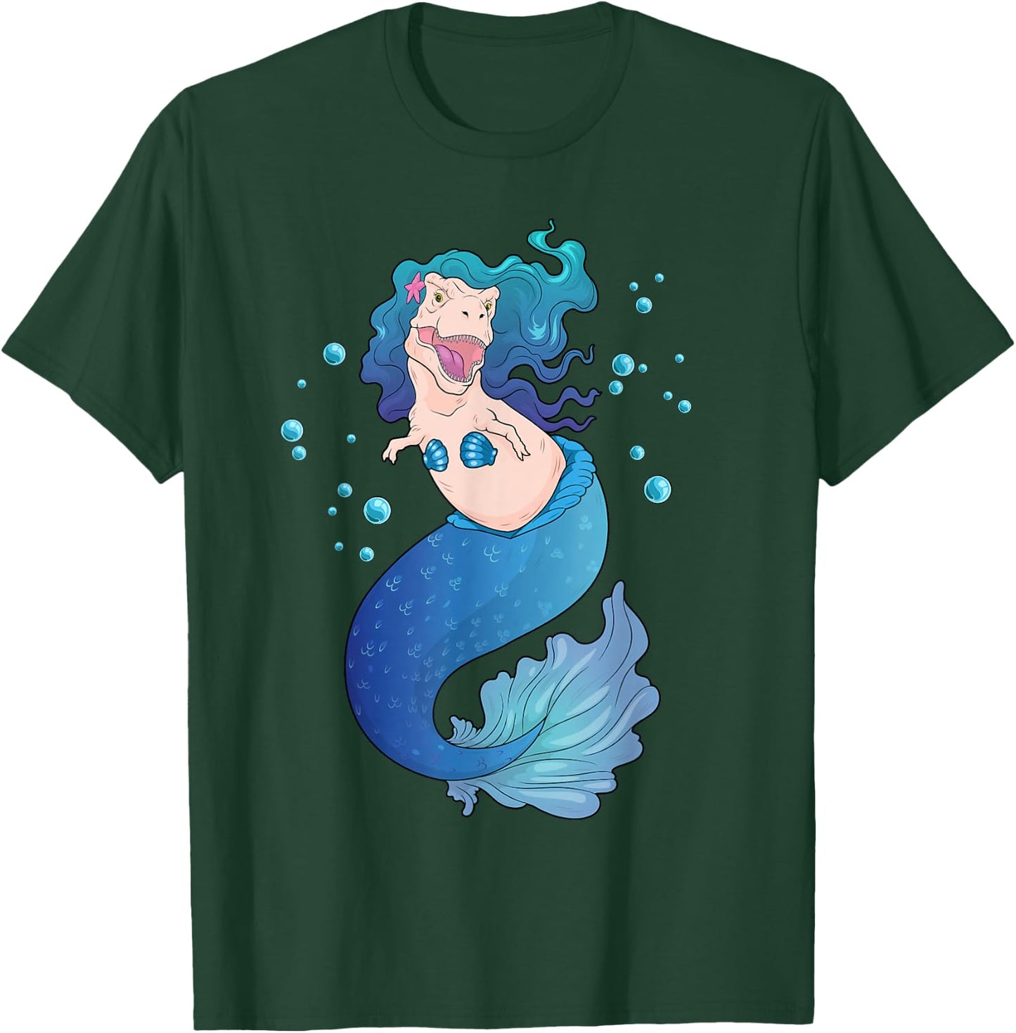 Mermaid Dinosaur Shirt Mermsaurus T-Rex Funny Sea Rex T-Shirt - T-Shirt | Forest