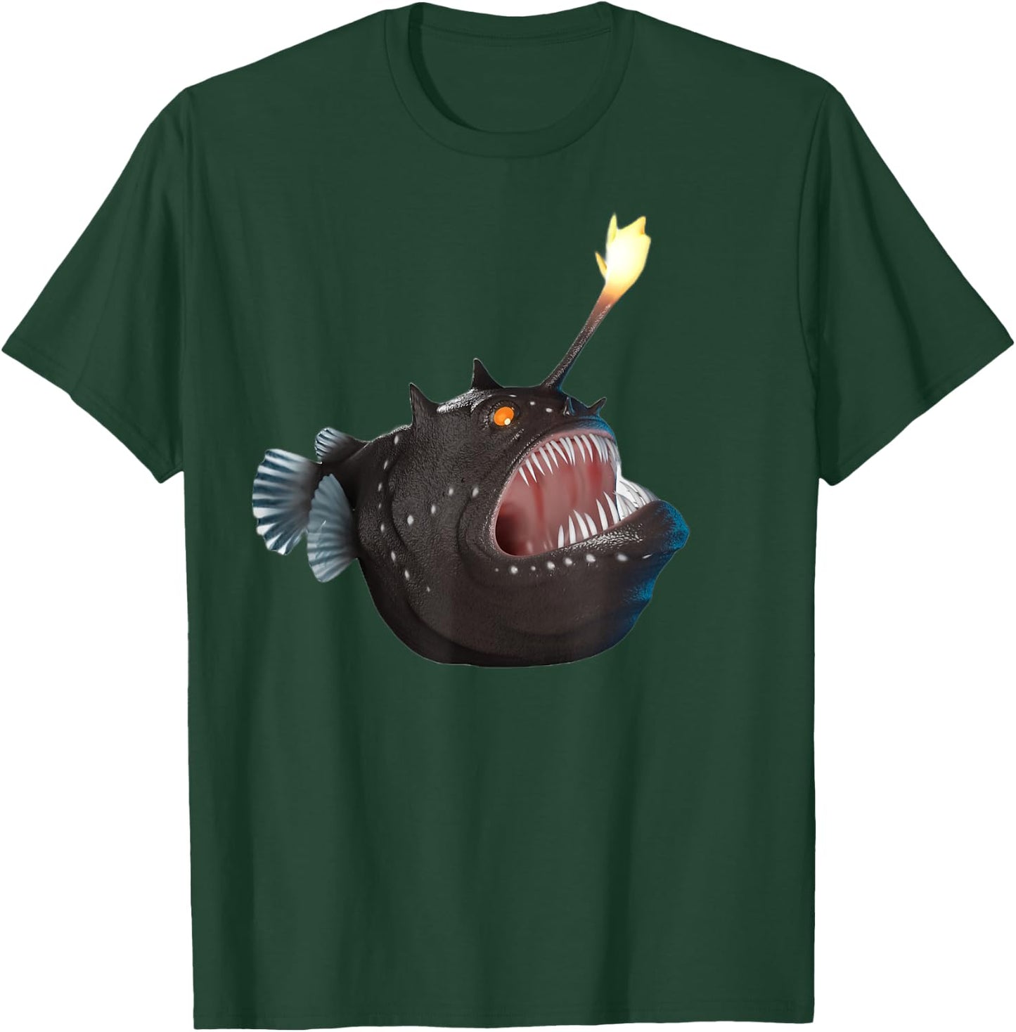 realistic Anglerfish Creatures Deep Sea Monster Angler Fish T-Shirt - T-Shirt | Forest