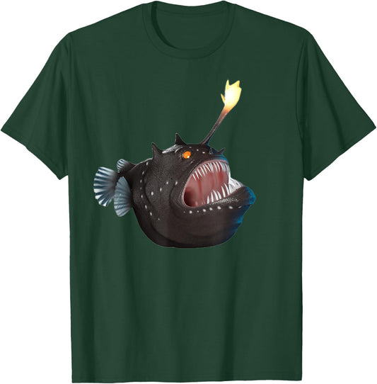 realistic Anglerfish Creatures Deep Sea Monster Angler Fish T-Shirt - T-Shirt | Forest