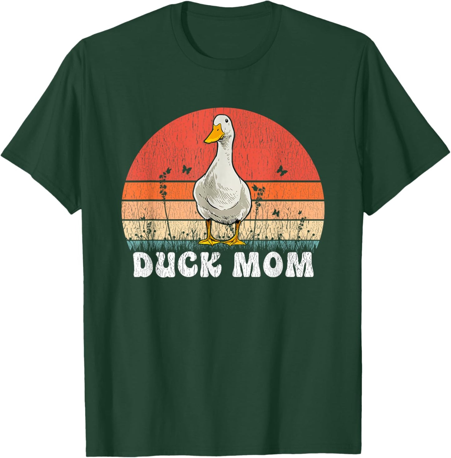 Duck Mom Retro Vintage Funny Mothers Day Mama Duck T-Shirt - T-Shirt | Forest