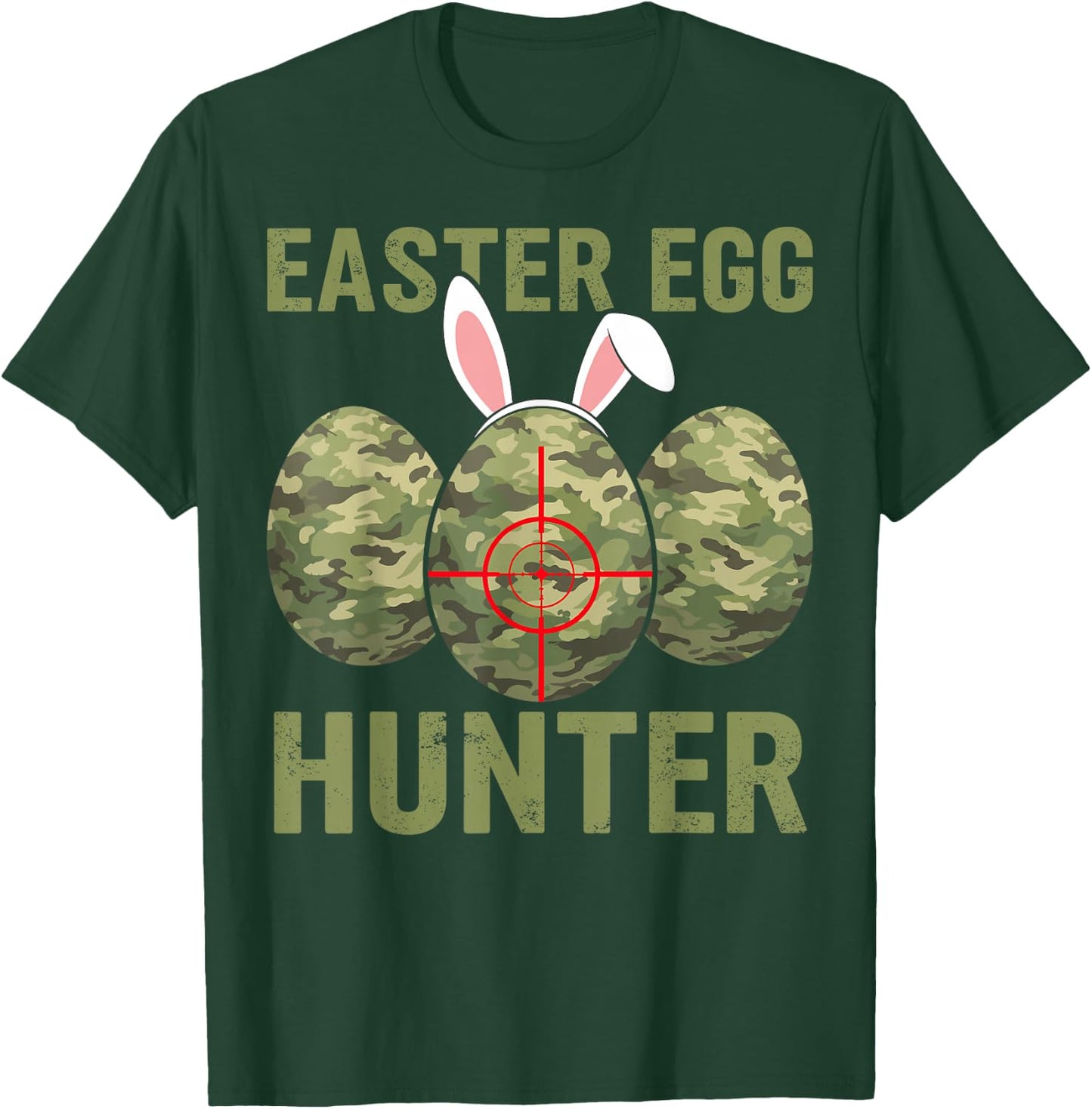 Easter Egg Hunter Camo Hunting Boys Girls Kids Toddler Funny T-Shirt - T-Shirt | Forest