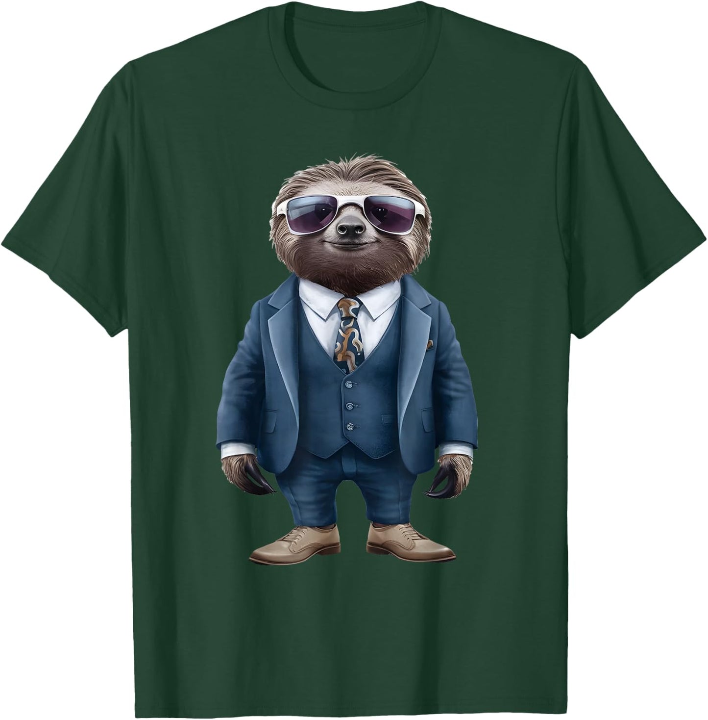 Sloth Men Woman Sloth In Suit Sloth T-Shirt - T-Shirt | Forest