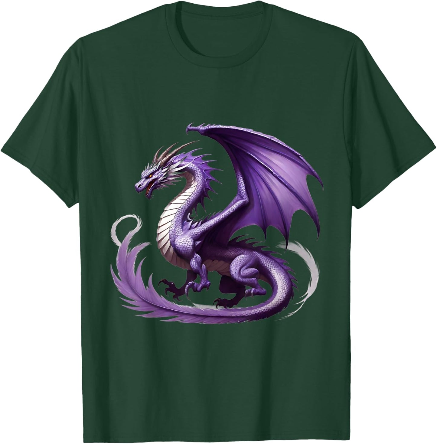 Flying Mythical Creature Cool Dragon Flame-Spewing Dragon T-Shirt - T-Shirt | Forest