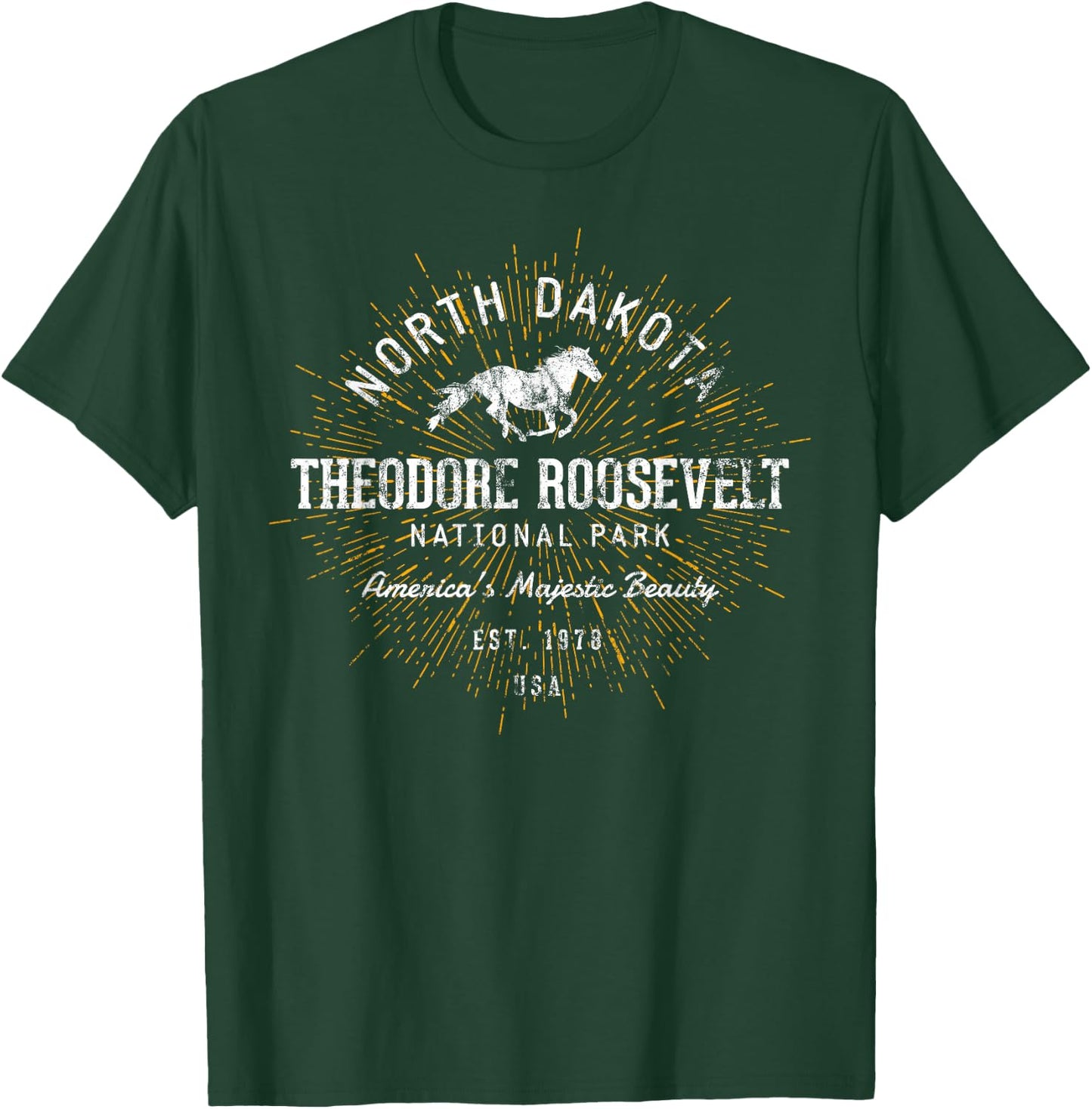 Vintage Theodore Roosevelt National Park T-Shirt - T-Shirt | Forest