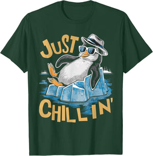 Just Chillin Penguin T-Shirt - T-Shirt | Forest