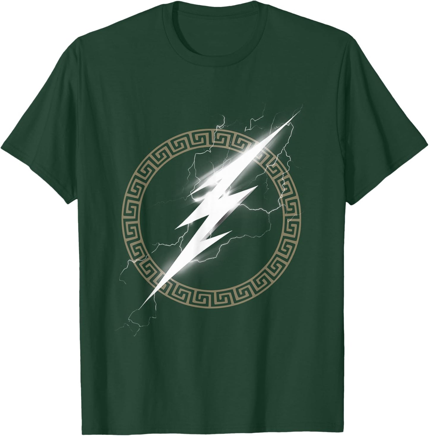 Zeus, ancient Greek god, lightning symbol , Black, S T-Shirt - T-Shirt | Forest