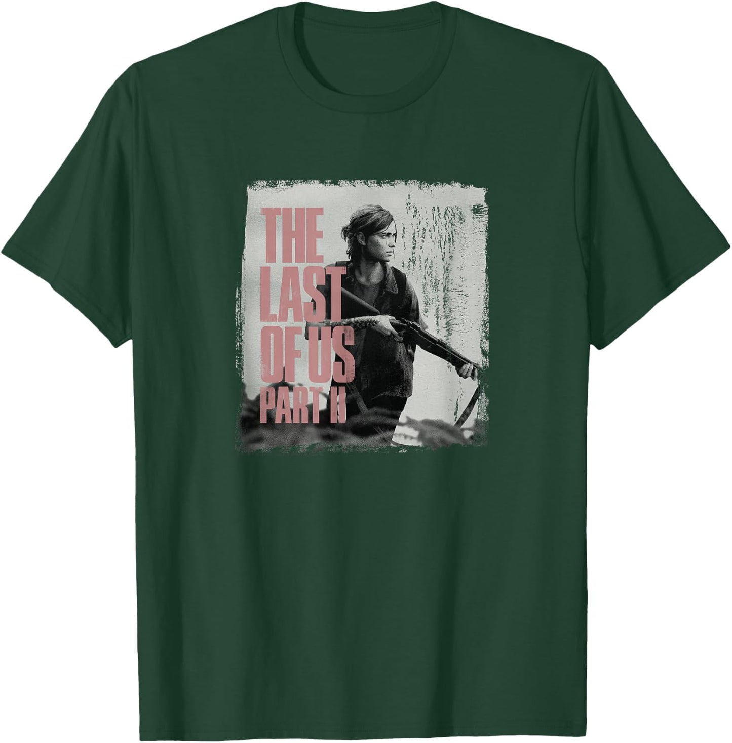 The Last of Us" Ellie & Rifle - Black, Classic Fit, Adult, Short Sleeve T-Shirt - T-Shirt | Forest