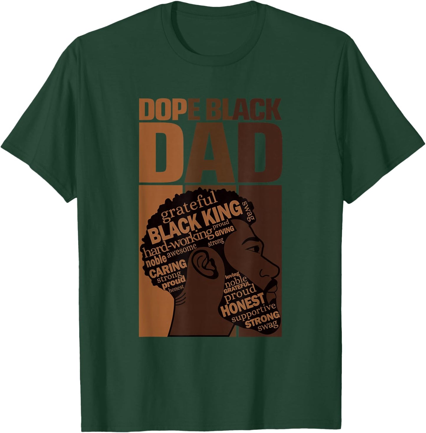 Fathers Day Dope Black Dad African American Pride Father Men T-Shirt - T-Shirt | Forest
