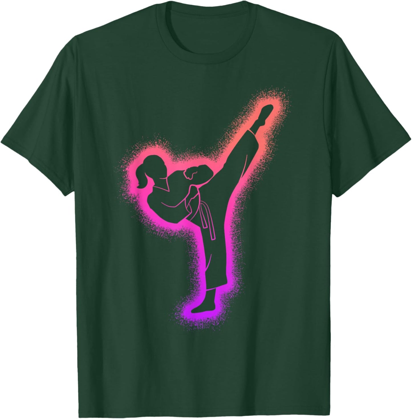 Taekwondo Martial Arts Women's Kids Girls Karate , black T-Shirt - T-Shirt | Forest