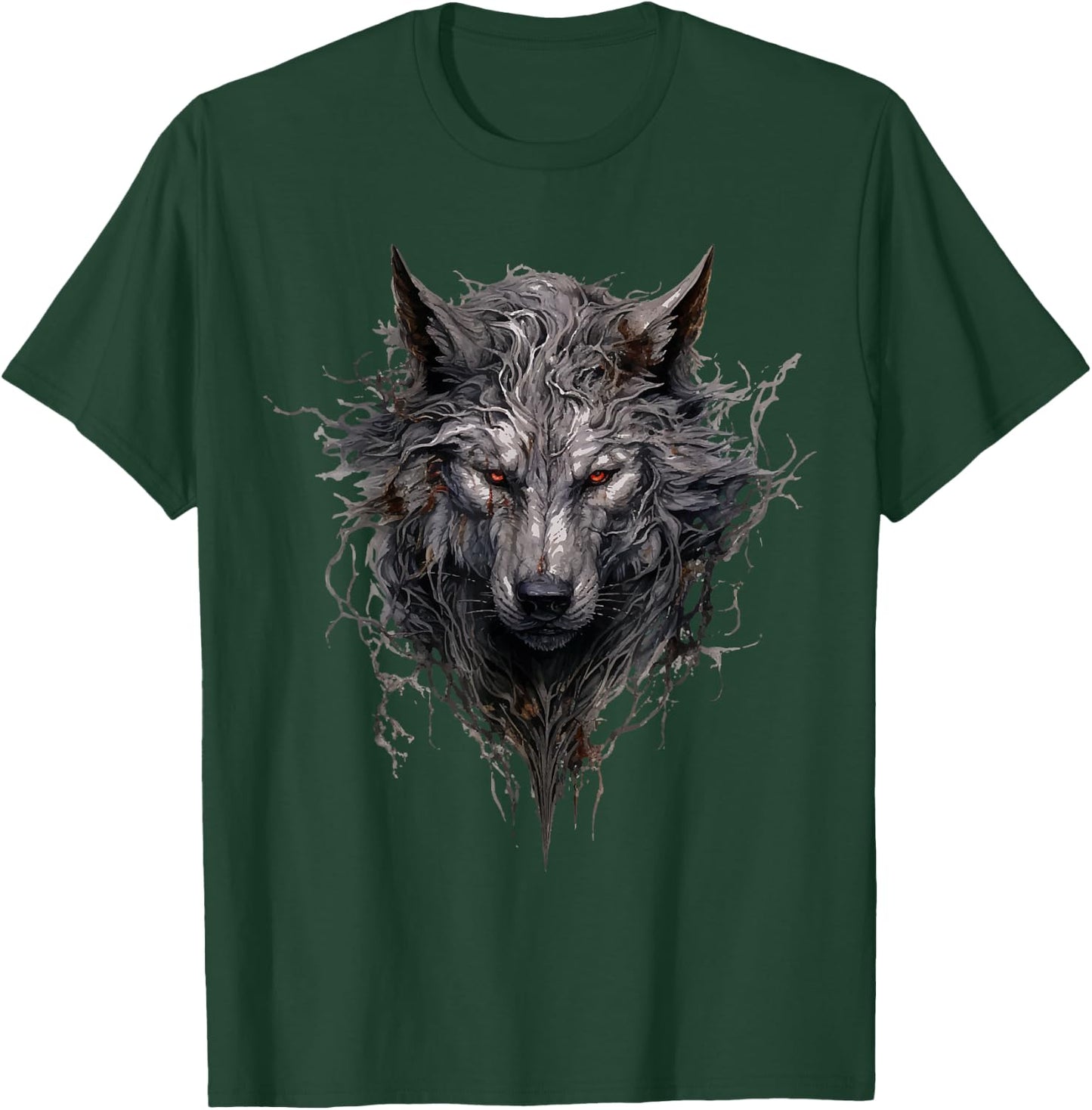 Wolf Viking Wolf Gift Odins Wolves Valhalla , black T-Shirt - T-Shirt | Forest
