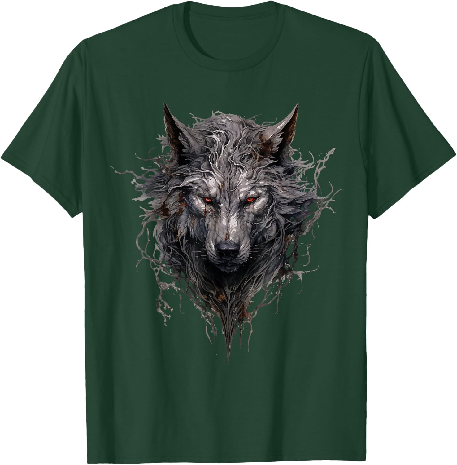 Wolf Viking Wolf Gift Odins Wolves Valhalla , black T-Shirt - T-Shirt | Forest