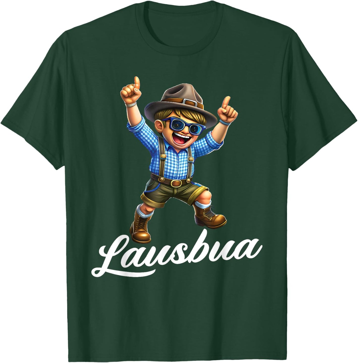Extremely Cool Lausbua Boys' Costume , black T-Shirt - T-Shirt | Forest