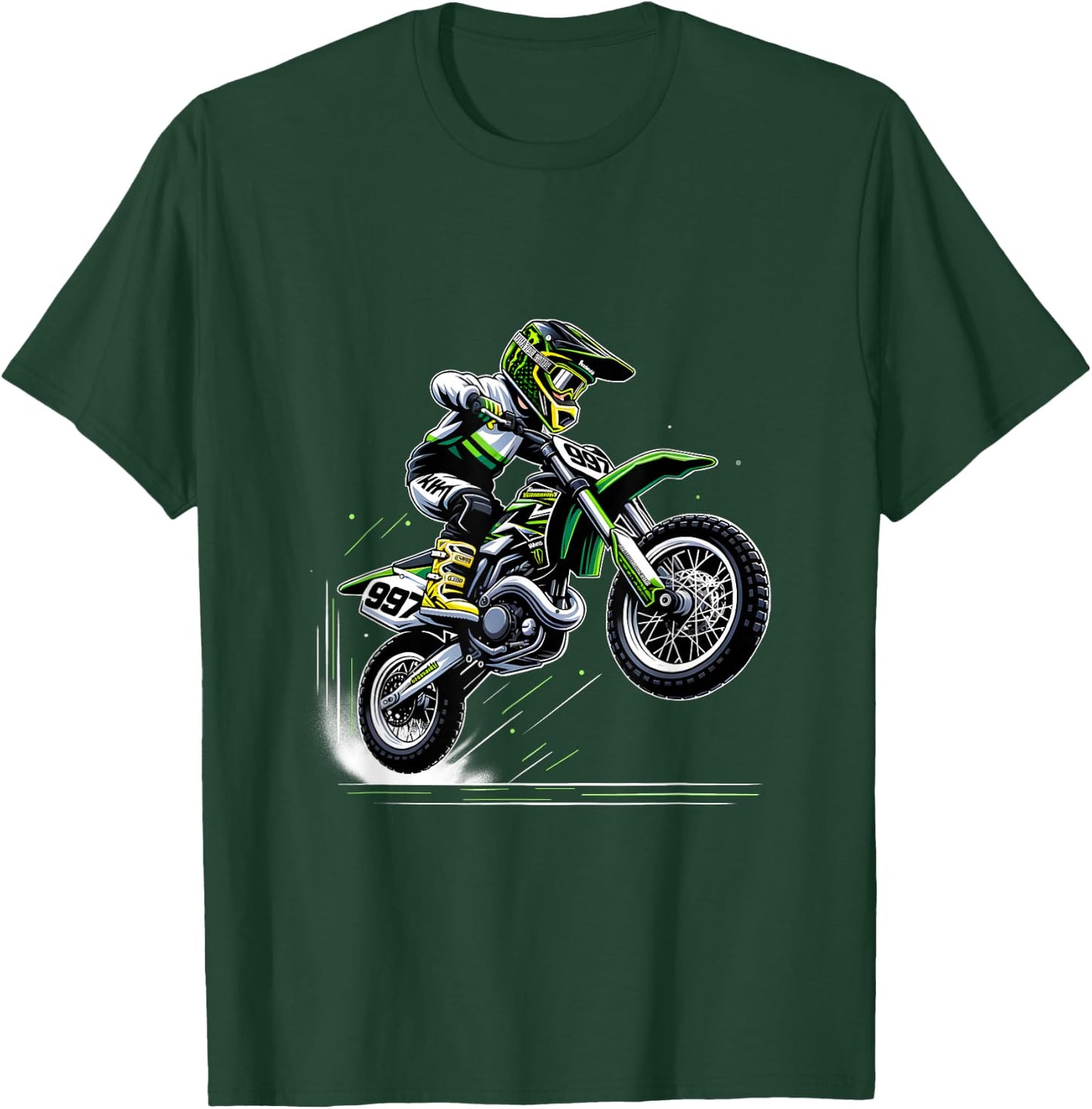 Motorcross Jungen Dirtbike T-Shirt - T-Shirt | Forest