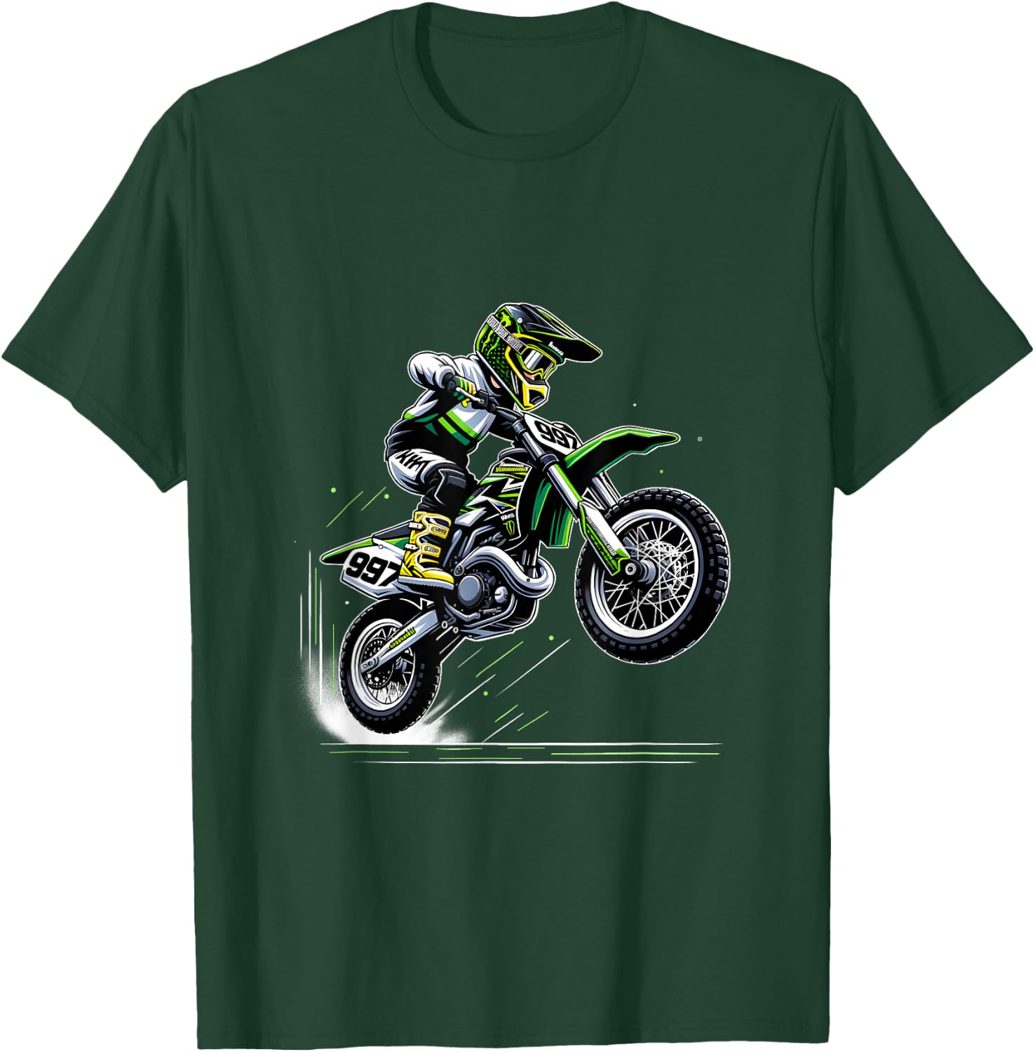 Motorcross Jungen Dirtbike T-Shirt - T-Shirt | Forest