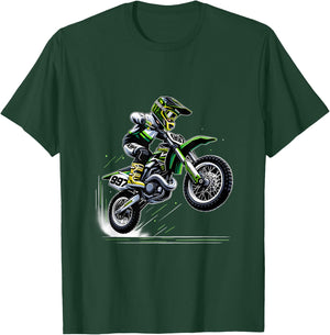 Motorcross Jungen Dirtbike T-Shirt - T-Shirt | Forest