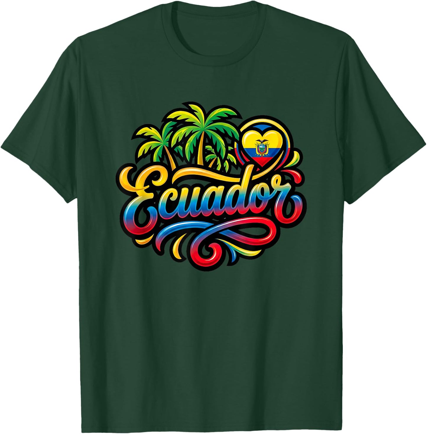 Ecuador Souvenir Ecuadorian Travel Ecuatoriano Graphic T-Shirt - T-Shirt | Forest