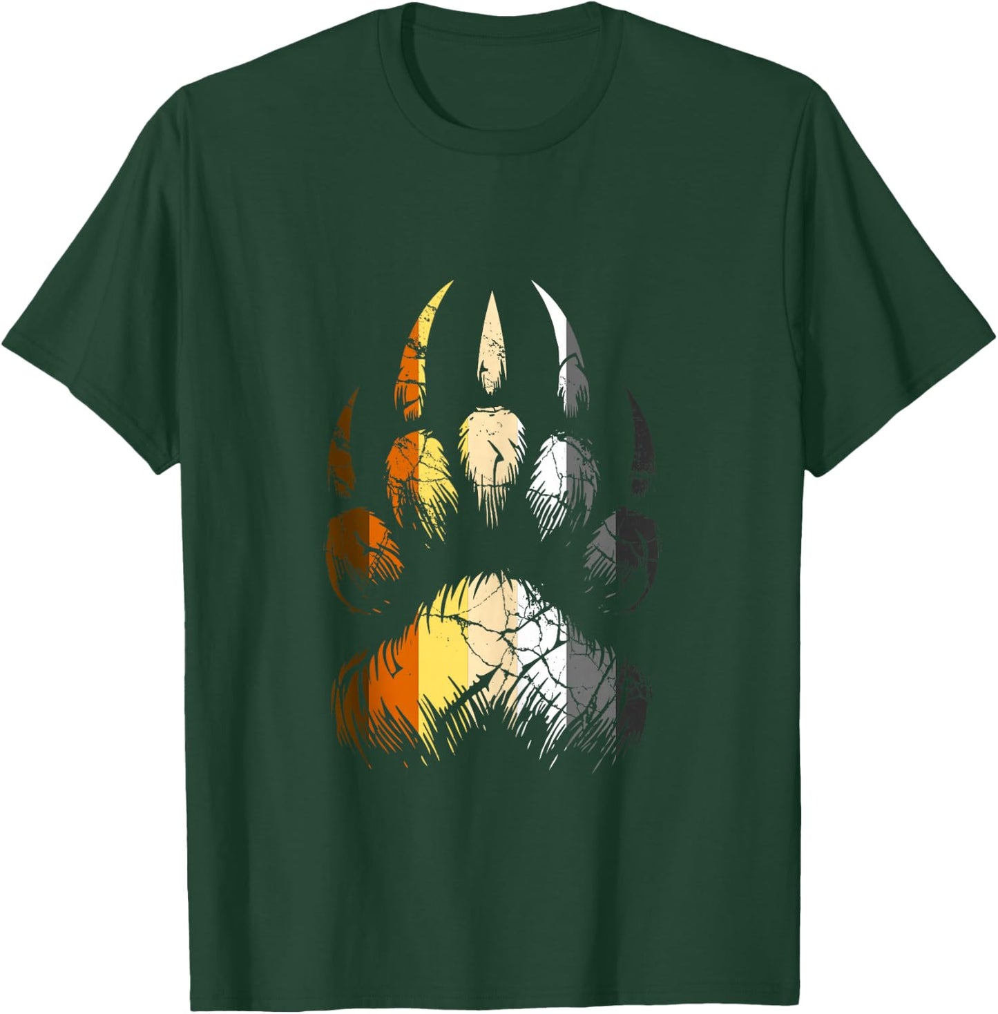 Bear Pride Paw Print Gay Men LGBT Bear Flag T-Shirt - T-Shirt | Forest