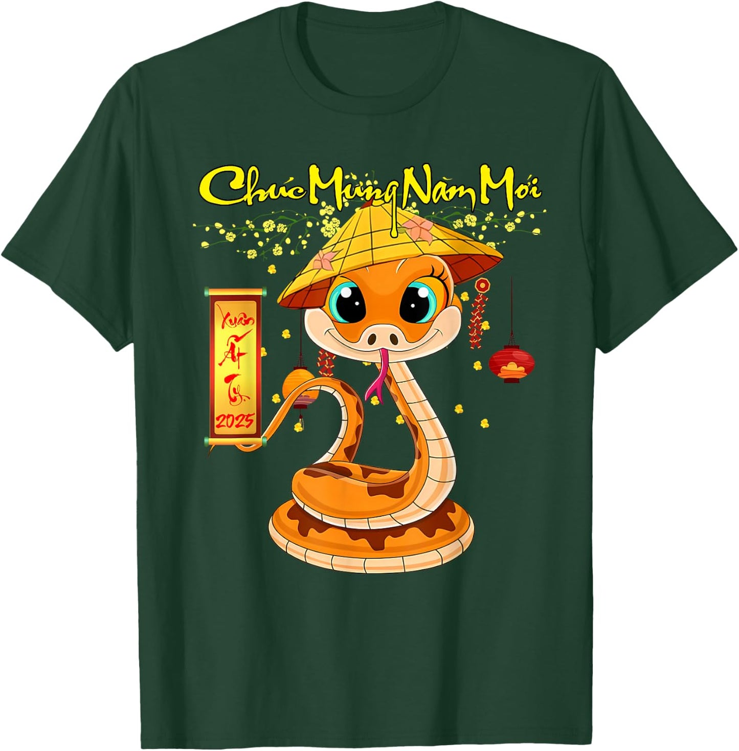 Tet 2025 Chuc Mung Nam Moi Happy Lunar New Year Vietnamese T-Shirt - T-Shirt | Forest