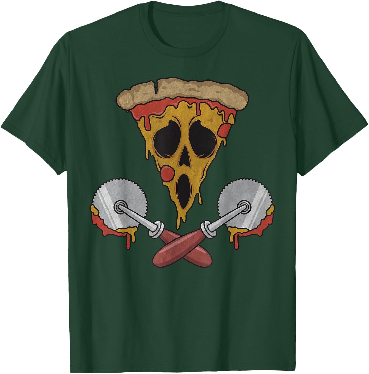 Funny Pizza Design Women Pizza Themed Pizza Lover T-Shirt - T-Shirt | Forest