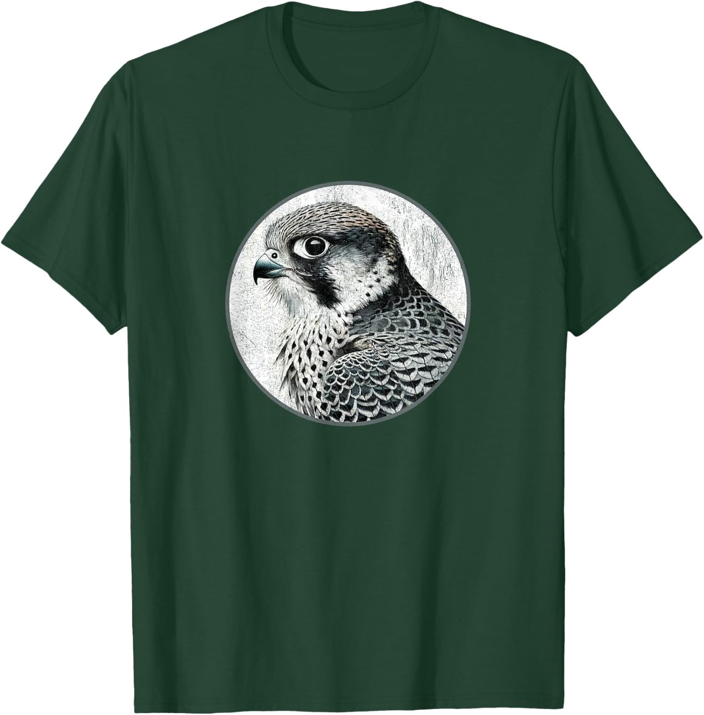 Colorful Retro Peregrine Falcon Design by Bird Fan T-Shirt - T-Shirt | Forest